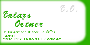 balazs ortner business card